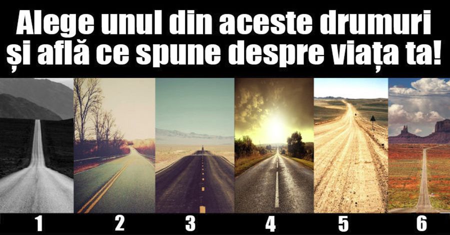 Alege unul din drumuri și află unde te duce și ce spune despre tine si spre ce se indreapta viata ta