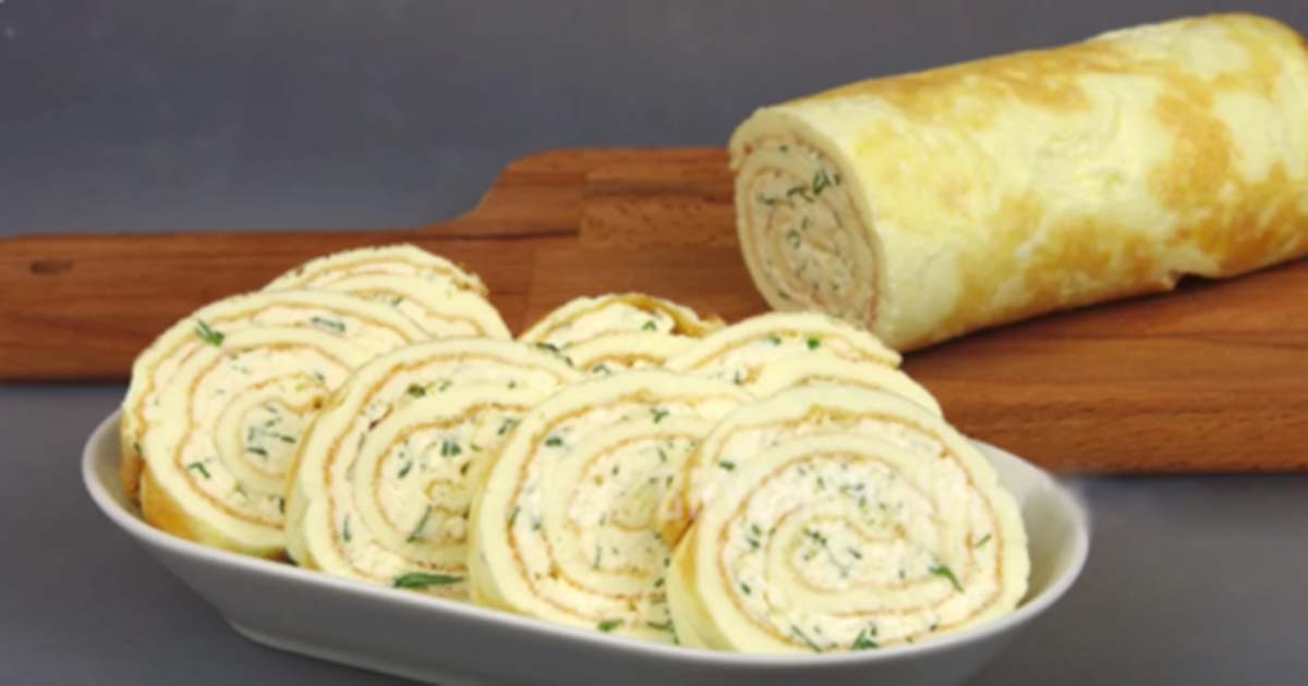 Ruladă cu brânză topită și usturoi – o gustare super economică, rețeta căreia era cunoscută de fiecare gospodină în anii ’90!
