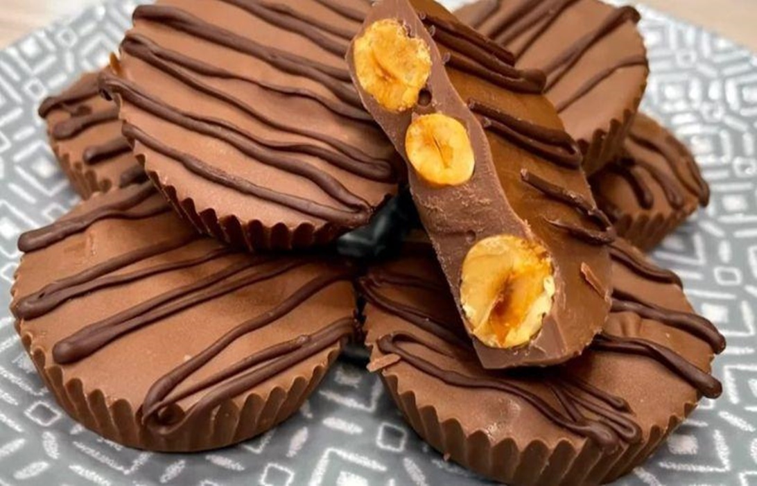 Am fost surprinsă că am făcut-o cu doar două ingrediente: o delicatesă de ciocolată și alune de pădure